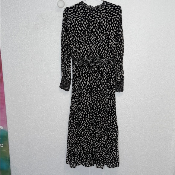 NWT BA&SH Bianca Midi Dress Polka Dot Black White Medium - Picture 8 of 16